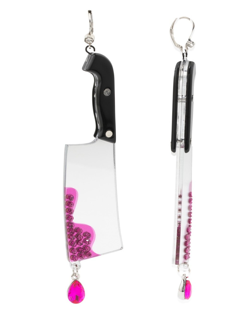 Betsey Johnson Faux-Stone Halloween Cleaver Earrings NWT
